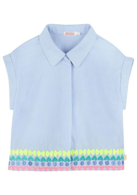 Girls' light blue cotton shirt Billieblush | U20845/MAAZZURRO