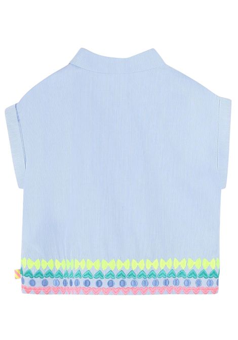 Girls' light blue cotton shirt Billieblush | U20845/MAAZZURRO