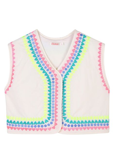 Smanicato bambina bianco in cotone Billieblush | U20875/DEBBIANCO