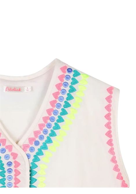 Smanicato bambina bianco in cotone Billieblush | U20875/DEBBIANCO