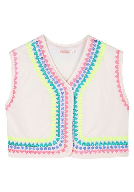 Smanicato bambina bianco in cotone Billieblush | U20875/MABIANCO