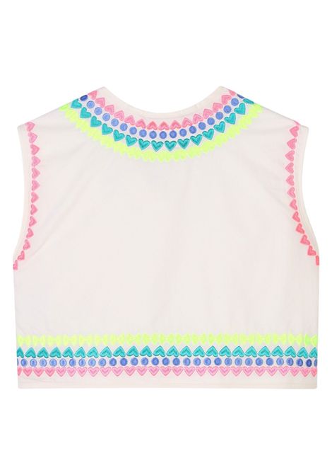 White cotton sleeveless top for girls Billieblush | U20875/MOBIANCO