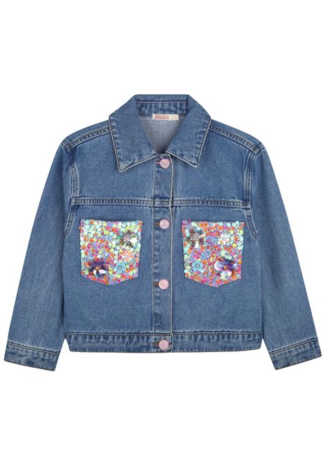 Giubbino bambina in cotone denim Billieblush | U20914/MADENIM