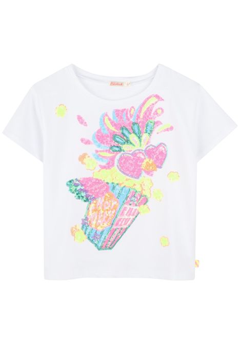 T-shirt bambina bianca in cotone Billieblush | U20924/MABIANCO