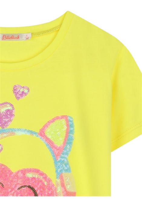 T-shirt bambina gialla in cotone Billieblush | U20924/MAGIALLO