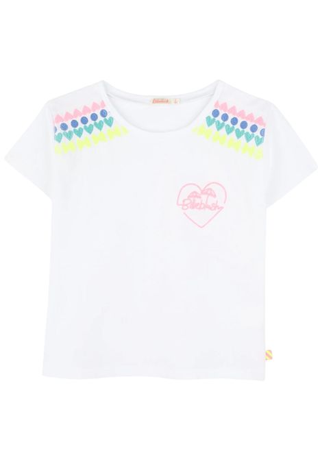 White cotton T-shirt for girls Billieblush | U20931/MABIANCO