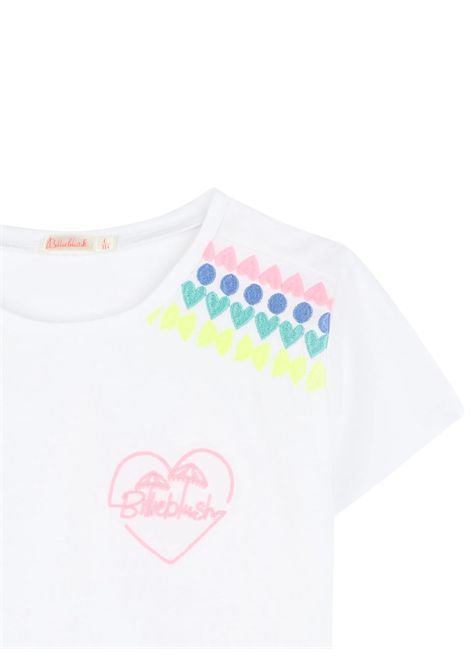 T-shirt bambina bianca in cotone Billieblush | U20931/MABIANCO