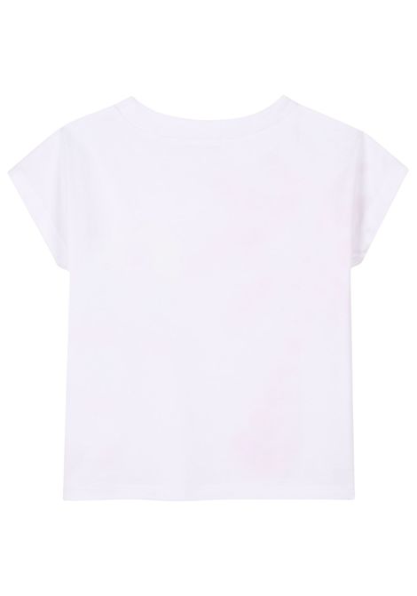 T-shirt bambina bianca in cotone Billieblush | U20949/MABIANCO