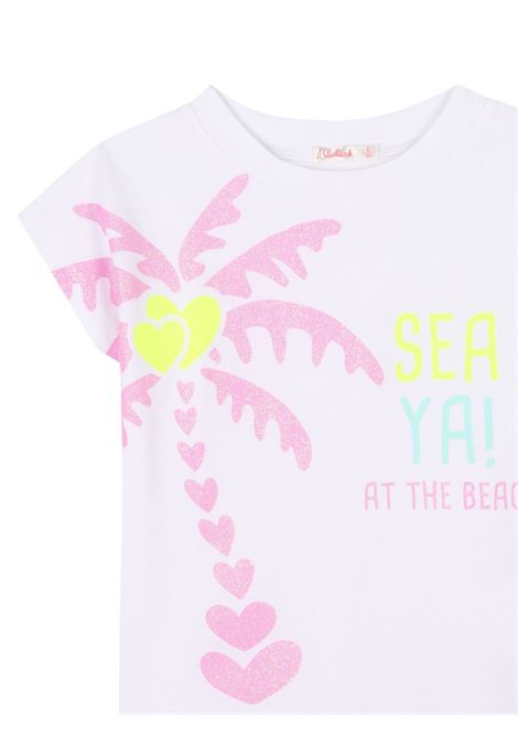 T-shirt bambina bianca in cotone Billieblush | U20949/MABIANCO