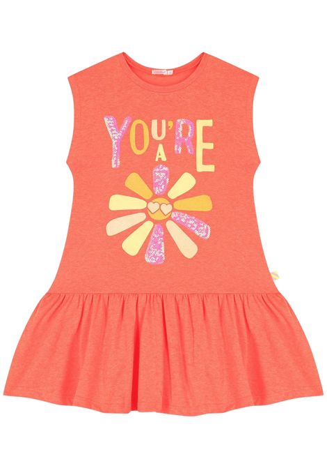 Abito bambina in misto cotone Billieblush | U20974/MAARANCIO