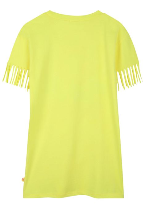 Abito bambina giallo fluo in cotone Billieblush | U20980/MAGIALLO FLUO