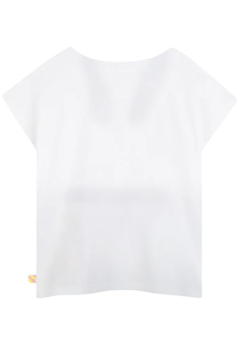T-shirt bambina bianca in cotone Billieblush | U21036/MABIANCO