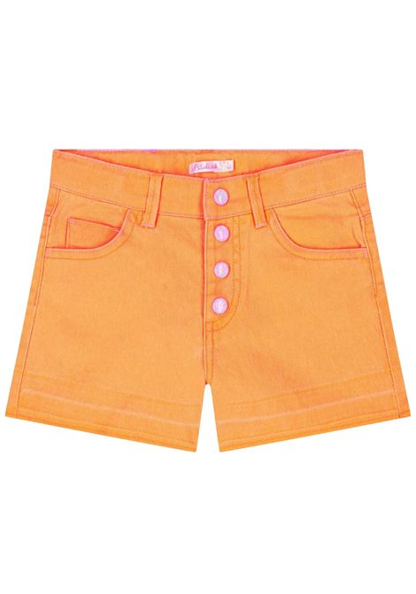 Shorts bambina in cotone denim Billieblush | U21043/MAARANCIO FLUO