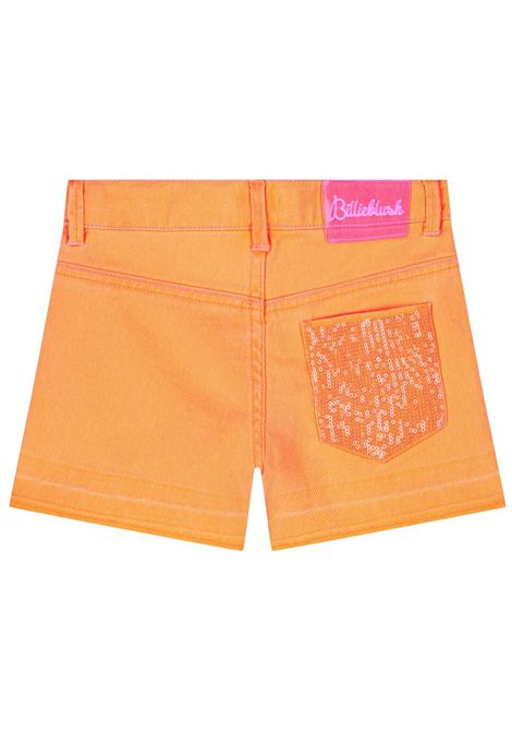 Shorts bambina in cotone denim Billieblush | U21043/MAARANCIO FLUO