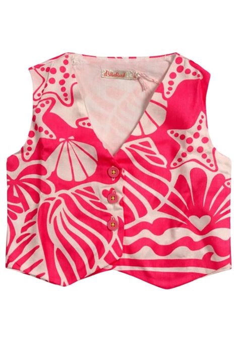 Pink viscose vest for girls Billieblush | U21046/MAROSA