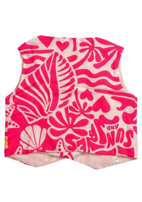 Pink viscose vest for girls Billieblush | U21046/MAROSA