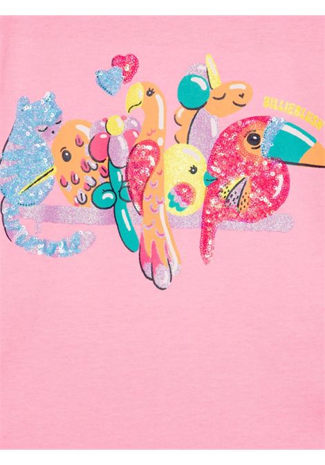T-shirt bambina rosa in cotone Billieblush | U21058/MAROSA