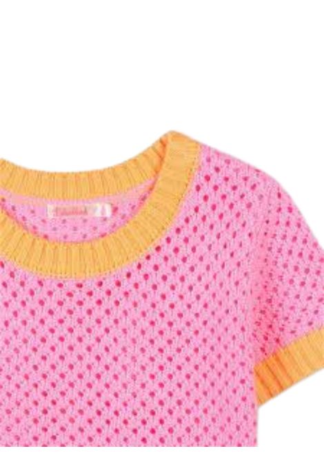 Maglia bambina rosa/arancio Billieblush | U21071/MAROSA