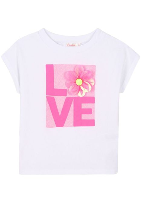 T-shirt bambina bianca in cotone Billieblush | U21124/MABIANCO