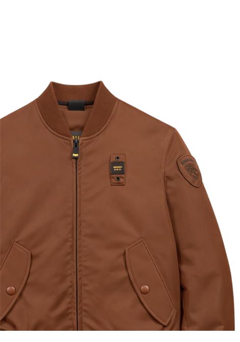 Girls' earth-colored nylon jacket BLAUER | 01375TERRA