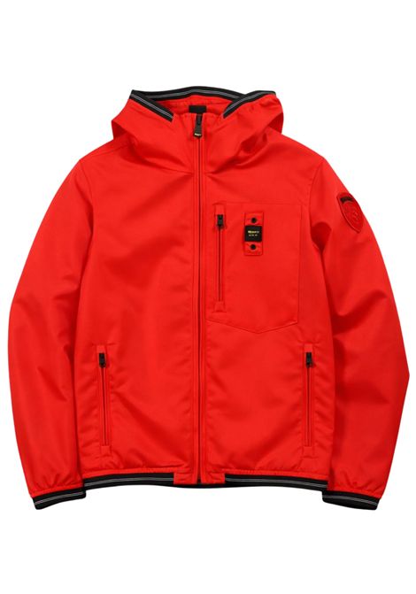 Red children's jacket with hood BLAUER | 01376ROSSO