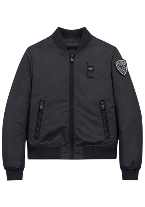 Black nylon jacket for girls BLAUER | 01378NERO