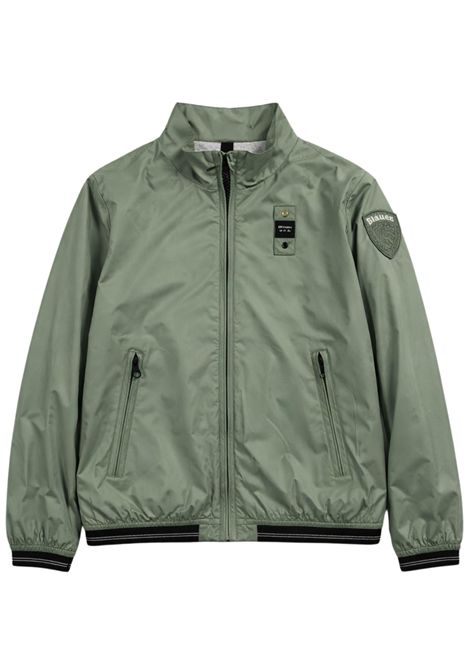 Green nylon jacket for children BLAUER | 01405VERDE