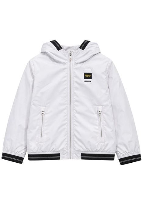 Giubbino neonato bianco con cappuccio BLAUER | 01420BIANCO