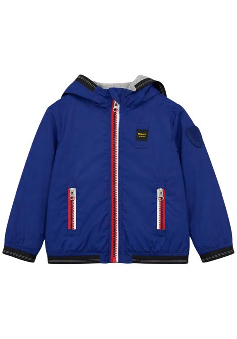 Giubbino neonato blu con cappuccio BLAUER | 01430BLU
