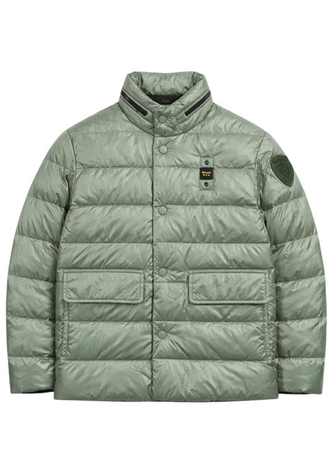 Green children's jacket with hood BLAUER | 02374VERDE