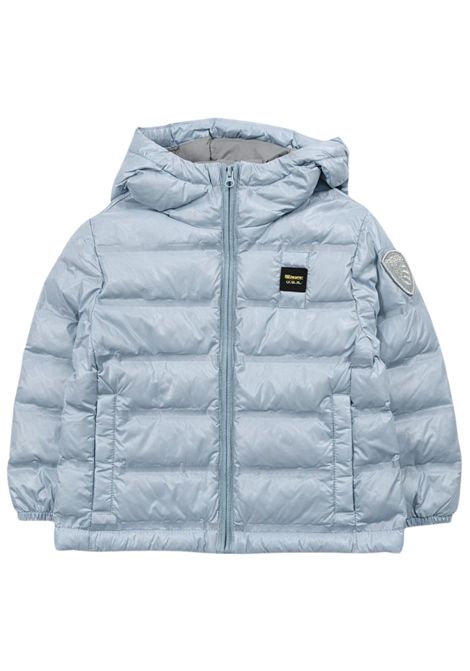 Giubbino neonata azzurro con cappuccio BLAUER | 02421AZZURRO