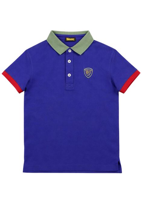 Polo bambino viola in cotone BLAUER | 02431VIOLA