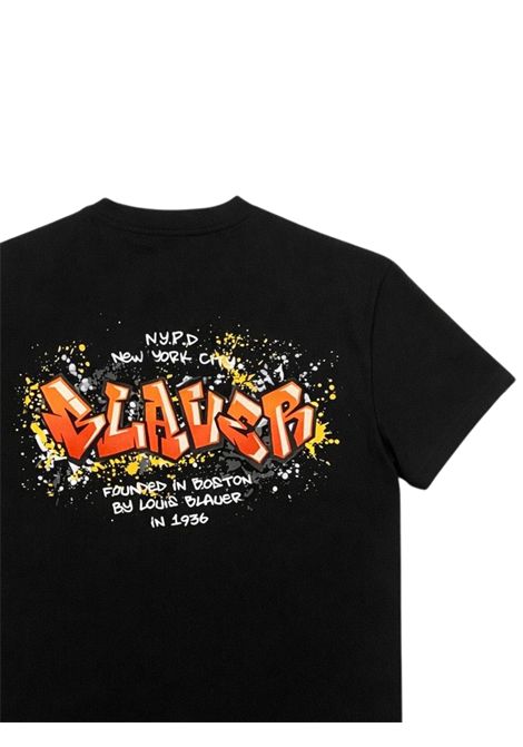 Black cotton T-shirt for children BLAUER | 02511NERO