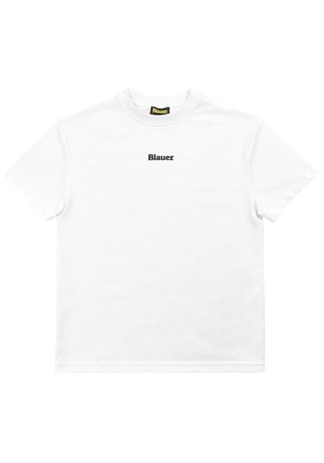 T-shirt bambino bianca in cotone BLAUER | 02512BIANCO