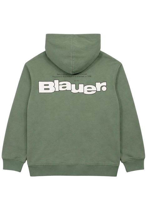 Green cotton sweatshirt for children BLAUER | 02527VERDE