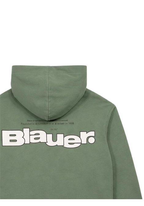 Green cotton sweatshirt for children BLAUER | 02527VERDE