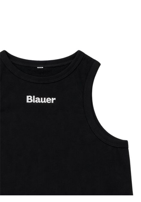 Canotta bambina nera in cotone BLAUER | 03504NERO