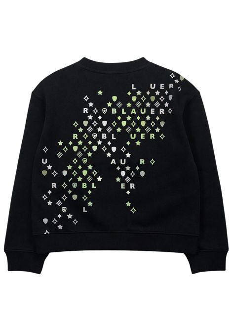 Felpa bambina nera in cotone BLAUER | 03506NERO