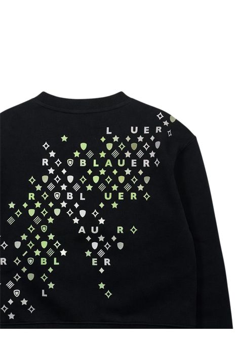 Felpa bambina nera in cotone BLAUER | 03506NERO