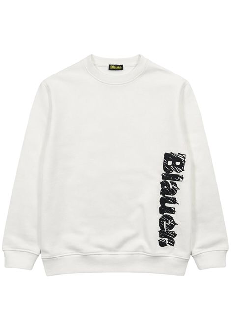 White cotton children's sweatshirt BLAUER | 03517BIANCO