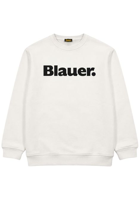 White cotton children's sweatshirt BLAUER | 03528BIANCO