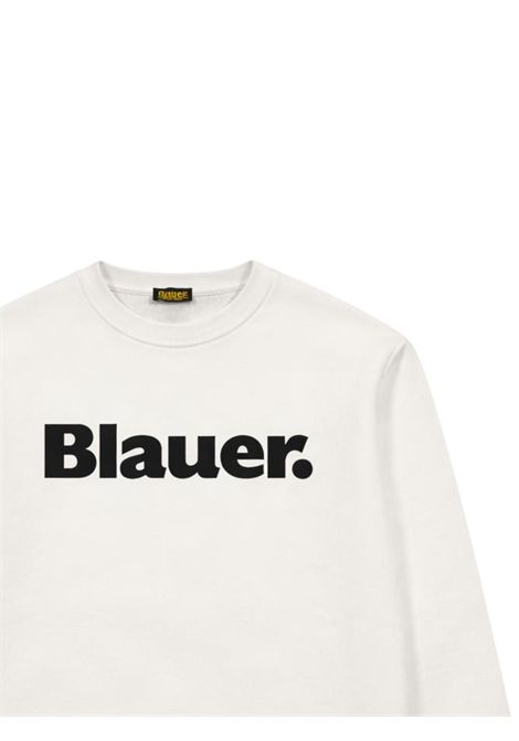 White cotton children's sweatshirt BLAUER | 03528BIANCO