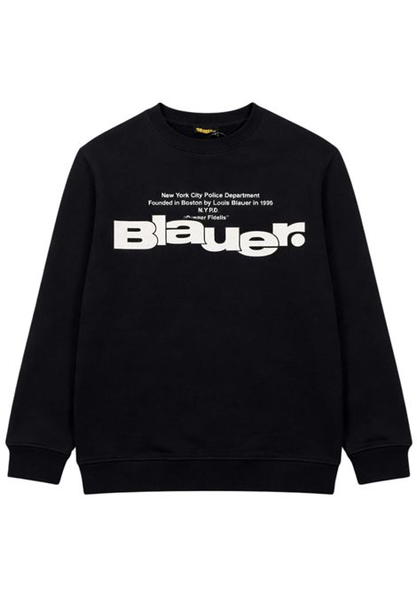 Felpa bambino nera in cotone BLAUER | 03529NERO