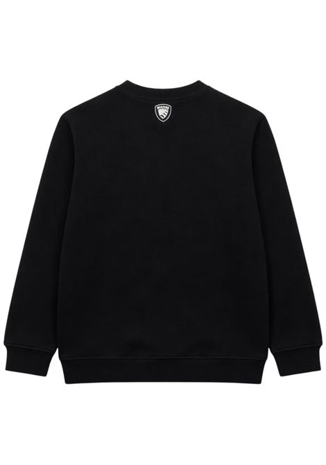 Black cotton sweatshirt for children BLAUER | 03529NERO