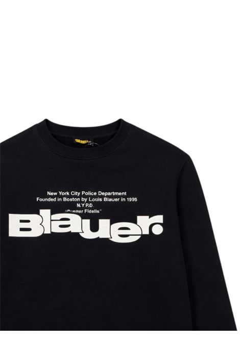 Black cotton sweatshirt for children BLAUER | 03529NERO