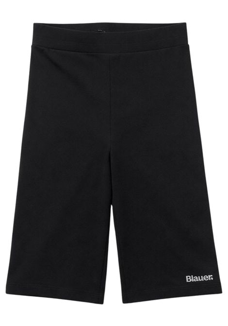 Ciclista bambina nero in cotone BLAUER | 05503NERO