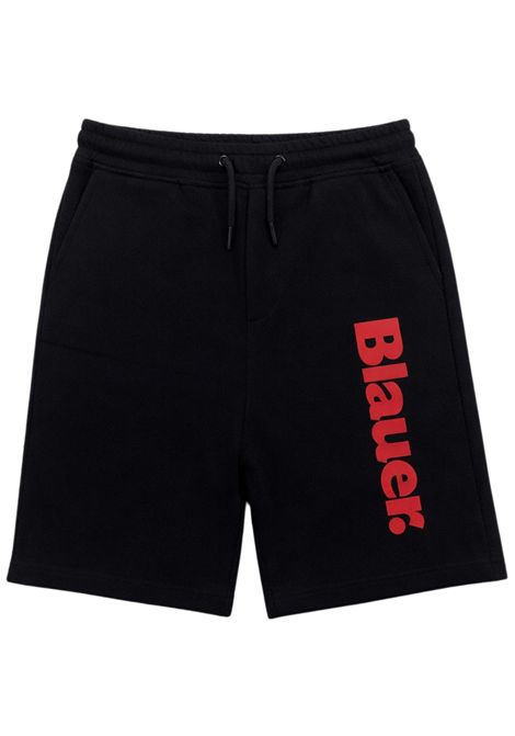 Black cotton Bermuda shorts for children BLAUER | 05519NERO