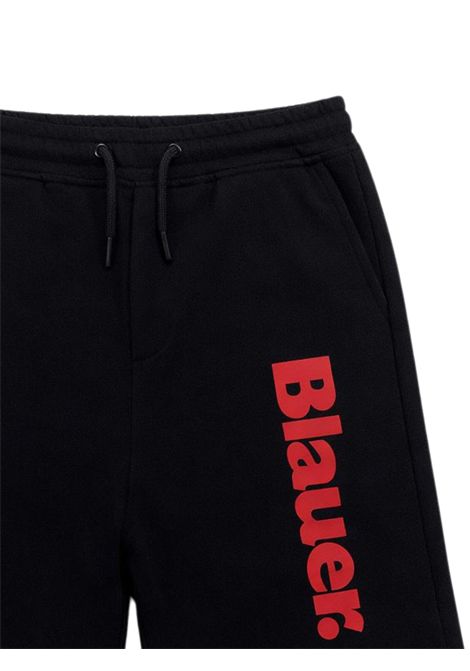 Black cotton Bermuda shorts for children BLAUER | 05519NERO