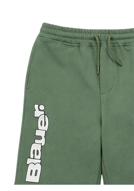 Green cotton Bermuda shorts for children BLAUER | 05526VERDE