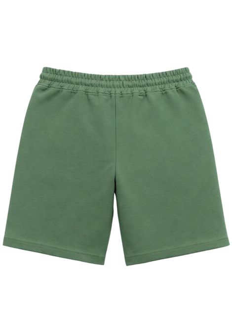 Green cotton Bermuda shorts for children BLAUER | 05526VERDE